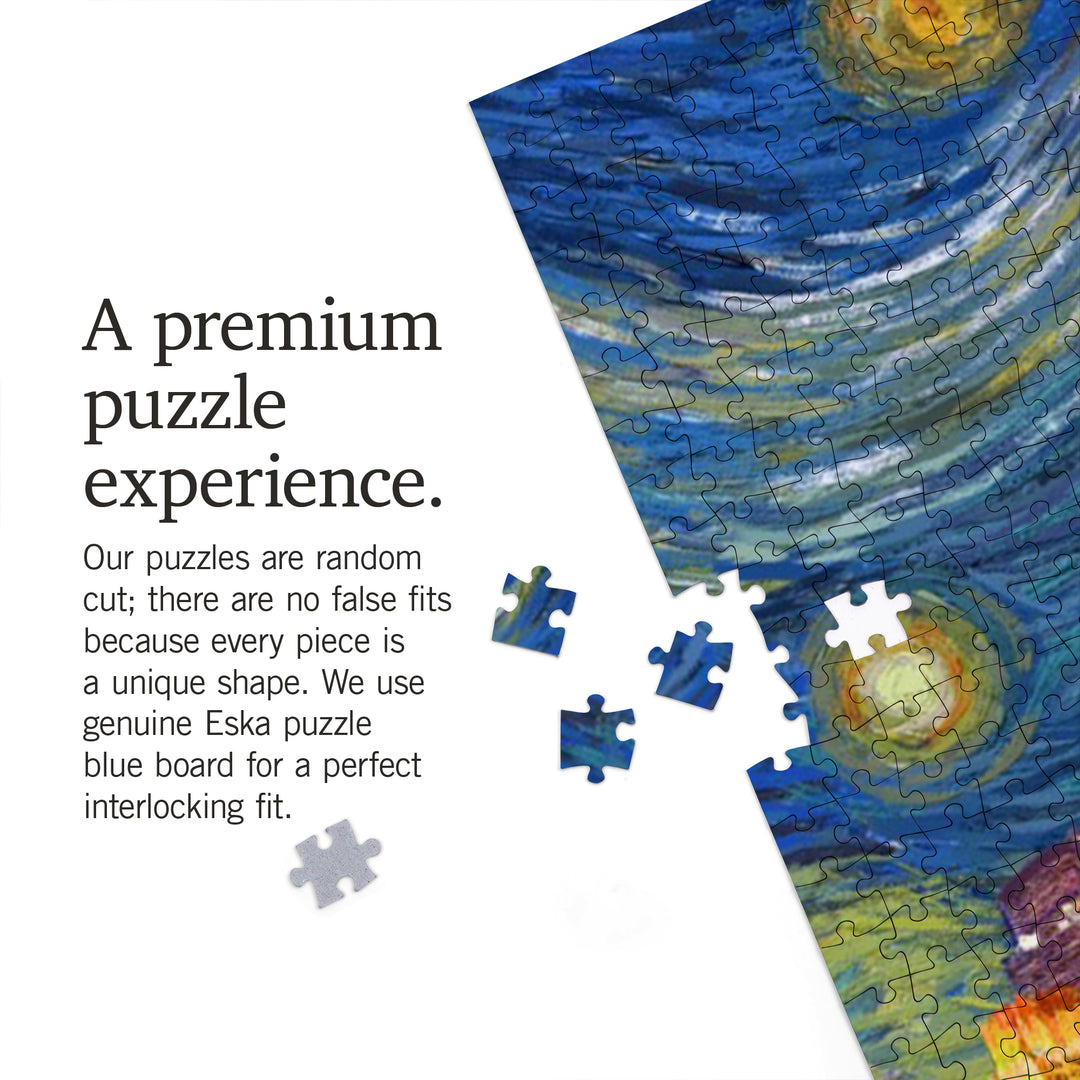 Houston, Texas, Starry Night Series, Jigsaw Puzzle Puzzle Lantern Press 