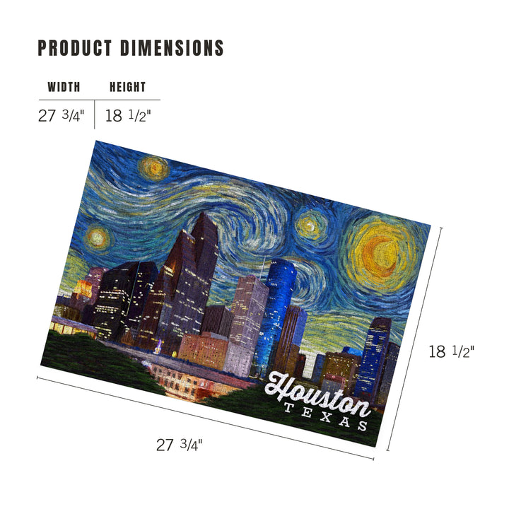 Houston, Texas, Starry Night Series, Jigsaw Puzzle Puzzle Lantern Press 