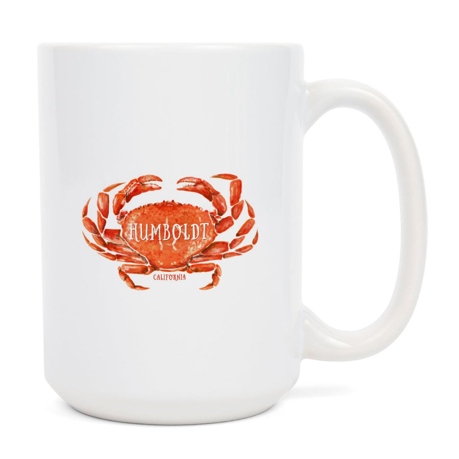 Humboldt, California, Dungeness Crab, Watercolor, Lantern Press Artwork, Ceramic Mug Mugs Lantern Press 