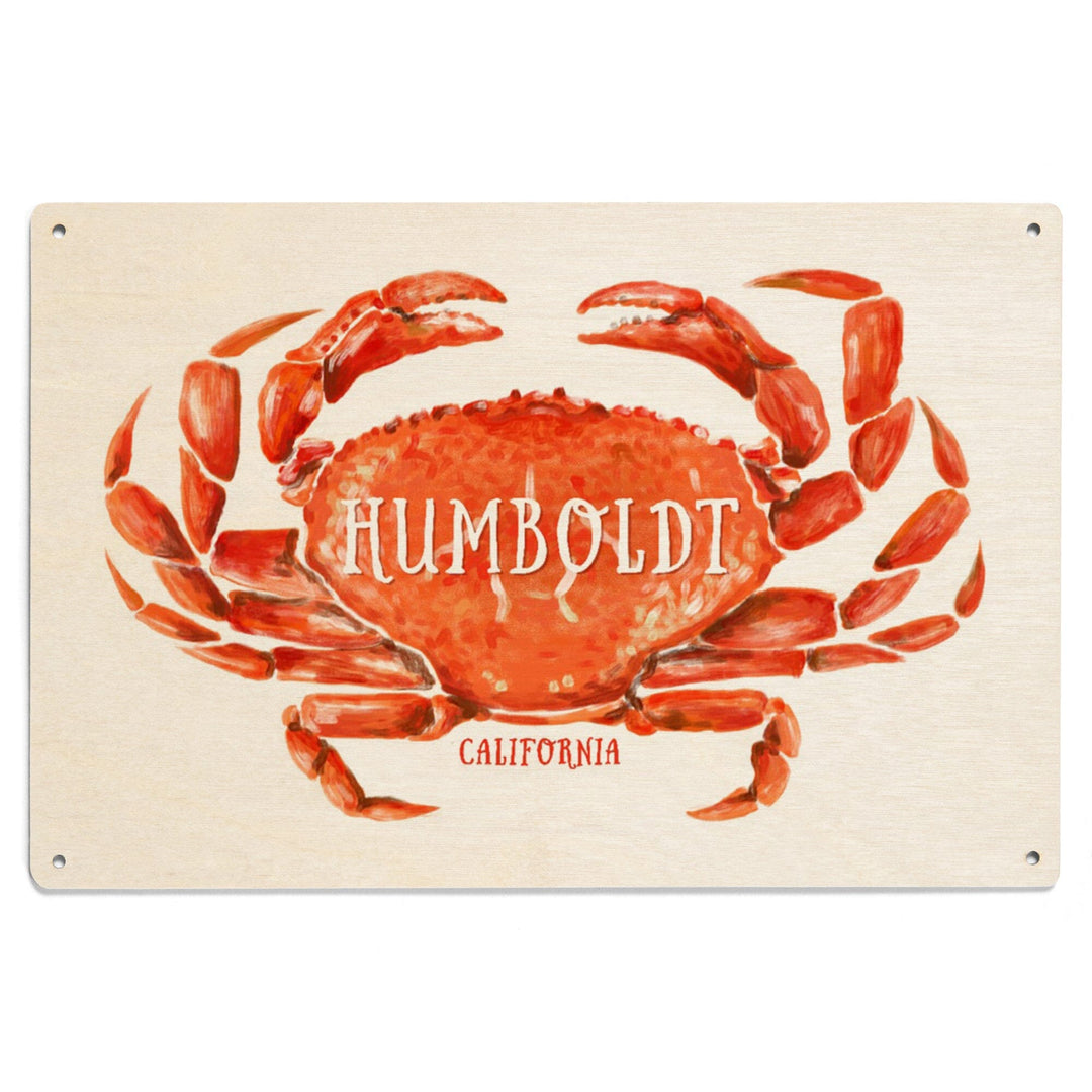 Humboldt, California, Dungeness Crab, Watercolor, Lantern Press Artwork, Wood Signs and Postcards Wood Lantern Press 
