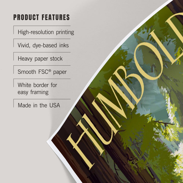 Humboldt, California, Redwoods, Pathway in Trees, Art & Giclee Prints Art Lantern Press 