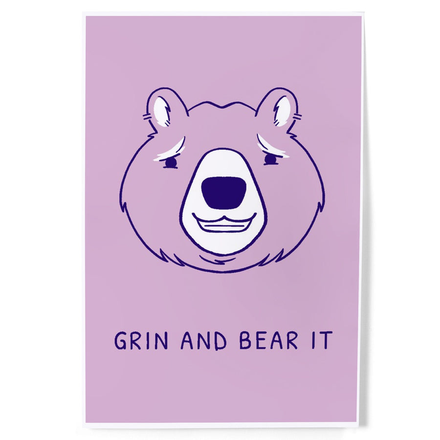 Humorous Animals Collection, Bear, Grin And Bear It, Art & Giclee Prints Art Lantern Press 