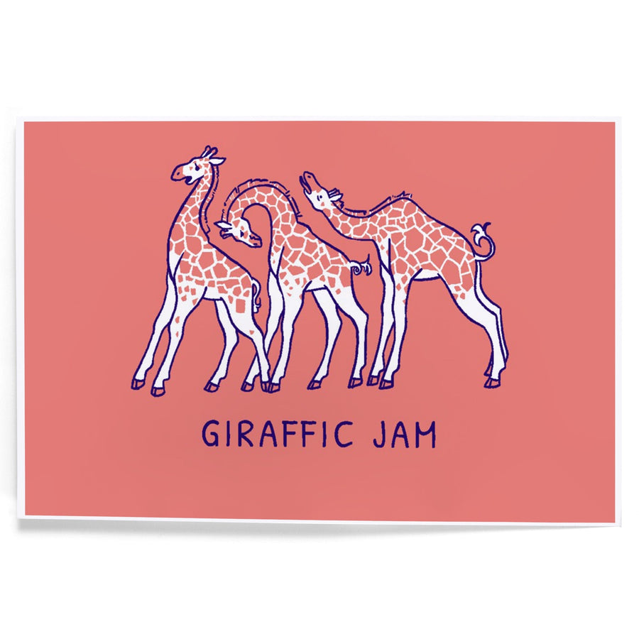 Humorous Animals Collection, Giraffes, Giraffic Jam, Art & Giclee Prints Art Lantern Press 
