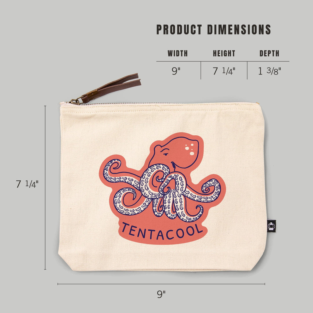 Humorous Animals Collection, Octopus, Tentacool, Contour, Accessory Go Bag - Lantern Press