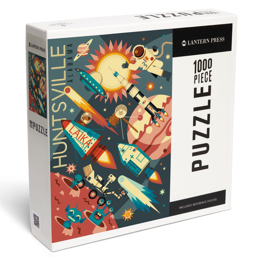 Huntsville, Alabama, Space Geometric, Jigsaw Puzzle Puzzle Lantern Press 