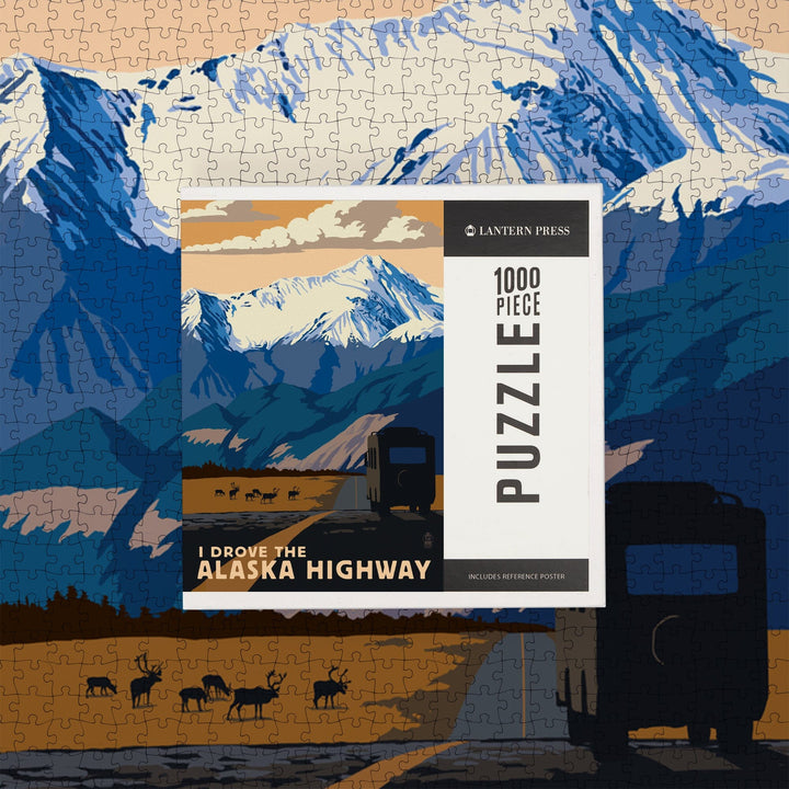 I drove the Alaska Highway, Jigsaw Puzzle Puzzle Lantern Press 