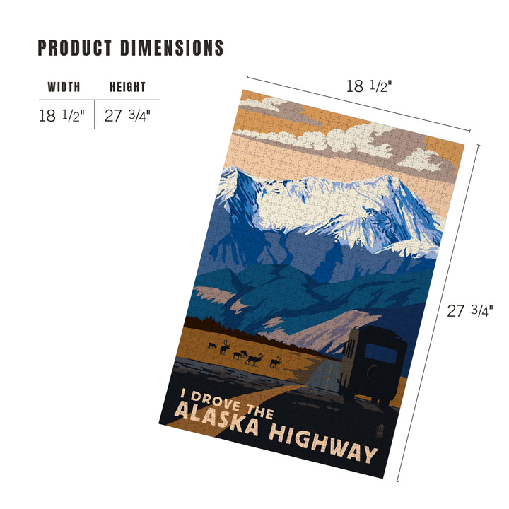 I drove the Alaska Highway, Jigsaw Puzzle Puzzle Lantern Press 