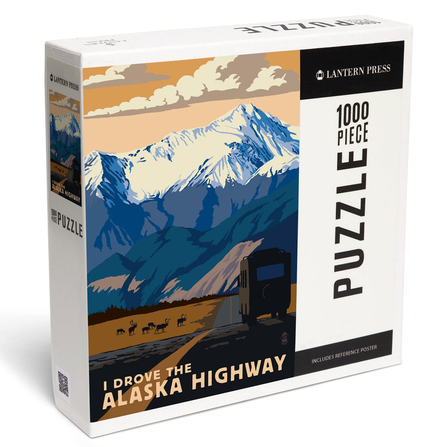 I drove the Alaska Highway, Jigsaw Puzzle Puzzle Lantern Press 
