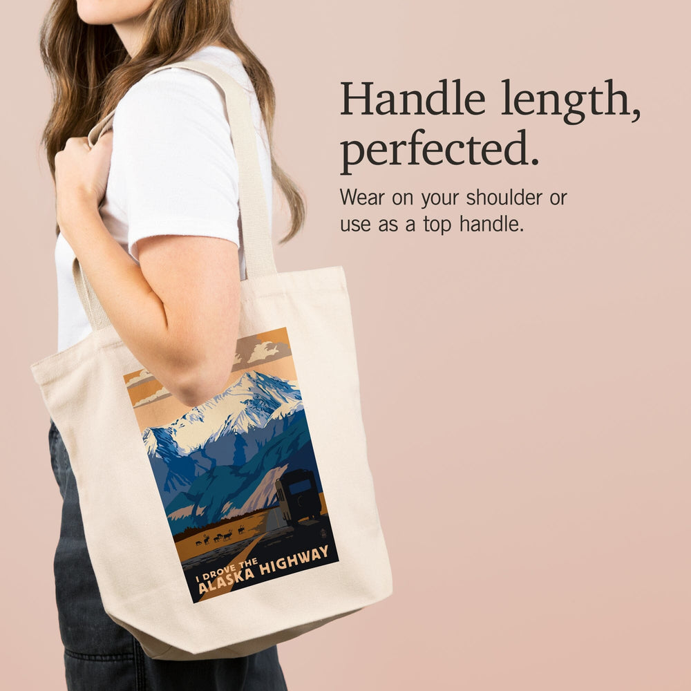 I drove the Alaska Highway, Tote Bag Totes Lantern Press 