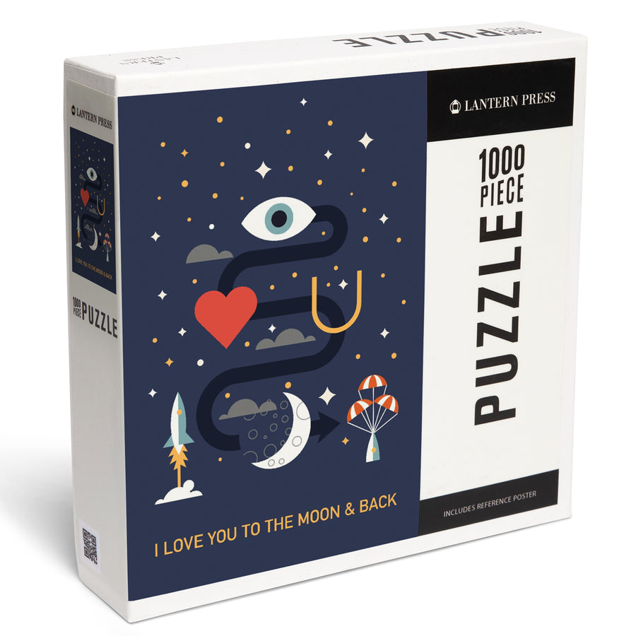 I Love You To The Moon And Back, Jigsaw Puzzle Puzzle Lantern Press 