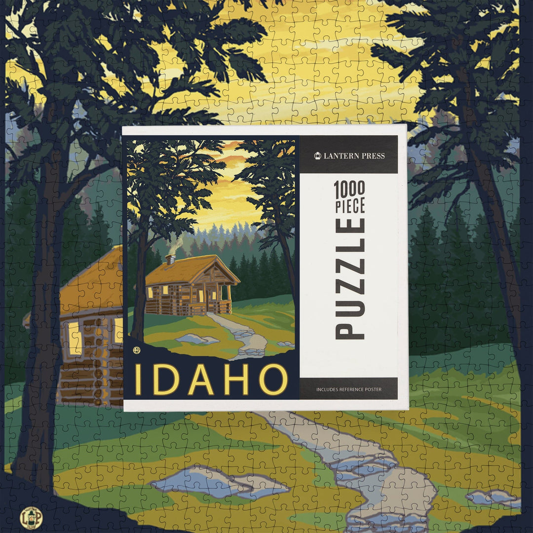Idaho, Cabin Scene, Jigsaw Puzzle Puzzle Lantern Press 