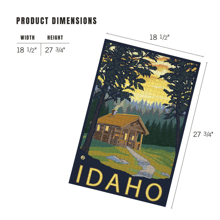 Idaho, Cabin Scene, Jigsaw Puzzle Puzzle Lantern Press 