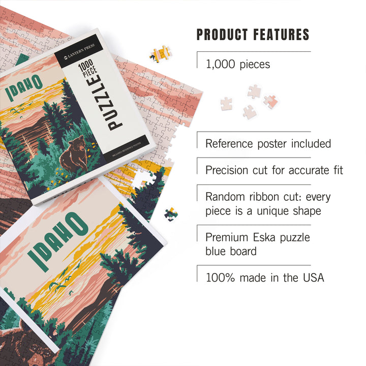 Idaho, Explorer Series, Jigsaw Puzzle Puzzle Lantern Press 