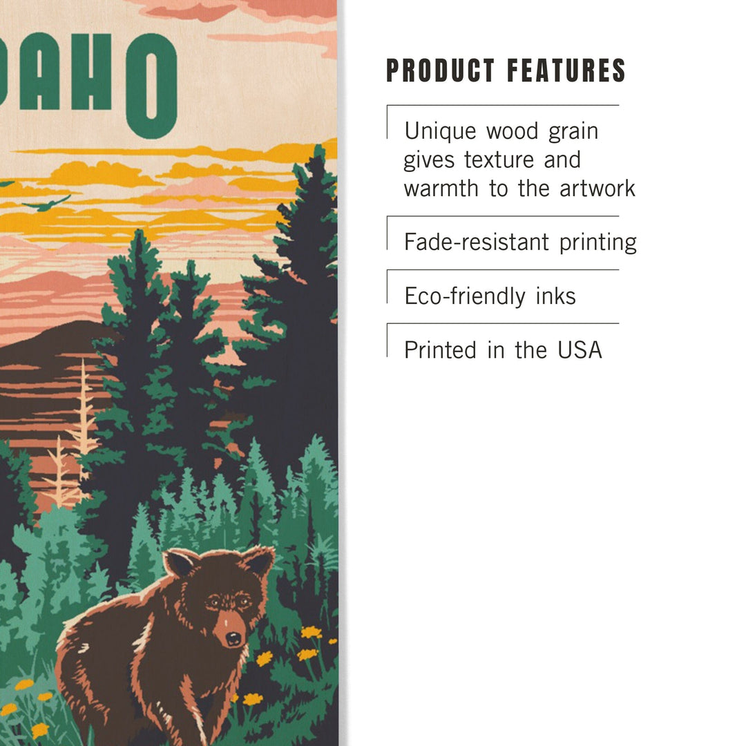 Idaho, Explorer Series, Lantern Press Artwork, Wood Signs and Postcards - Lantern Press