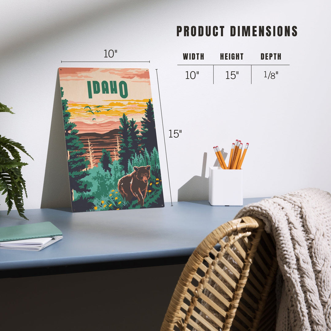 Idaho, Explorer Series, Lantern Press Artwork, Wood Signs and Postcards - Lantern Press