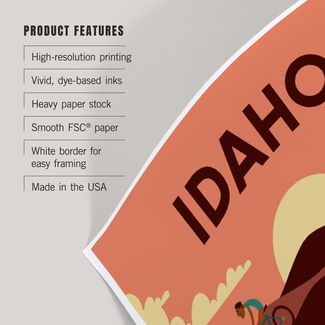 Idaho, Geometric, Art & Giclee Prints Art Lantern Press 