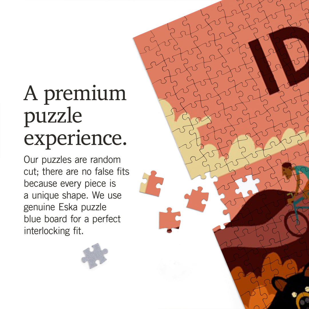 Idaho, Geometric, Jigsaw Puzzle Puzzle Lantern Press 