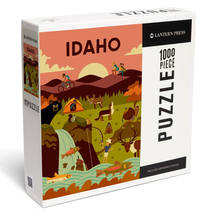 Idaho, Geometric, Jigsaw Puzzle Puzzle Lantern Press 