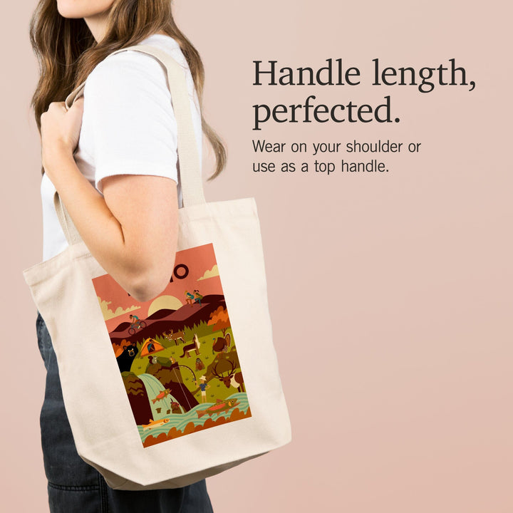Idaho, Geometric, Tote Bag Totes Lantern Press 