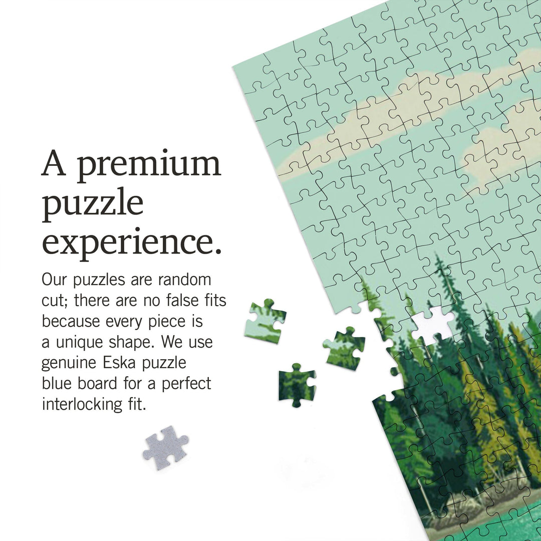 Idaho, Quiet Explorer, Boating, Mountain, Jigsaw Puzzle Puzzle Lantern Press 