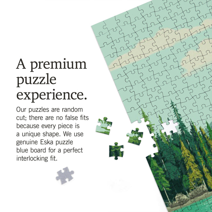 Idaho, Quiet Explorer, Boating, Mountain, Jigsaw Puzzle Puzzle Lantern Press 