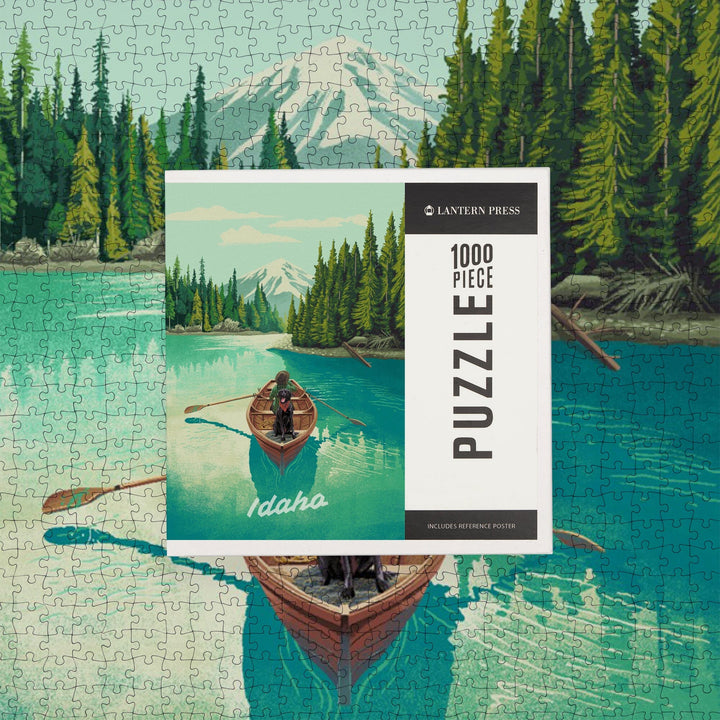 Idaho, Quiet Explorer, Boating, Mountain, Jigsaw Puzzle Puzzle Lantern Press 