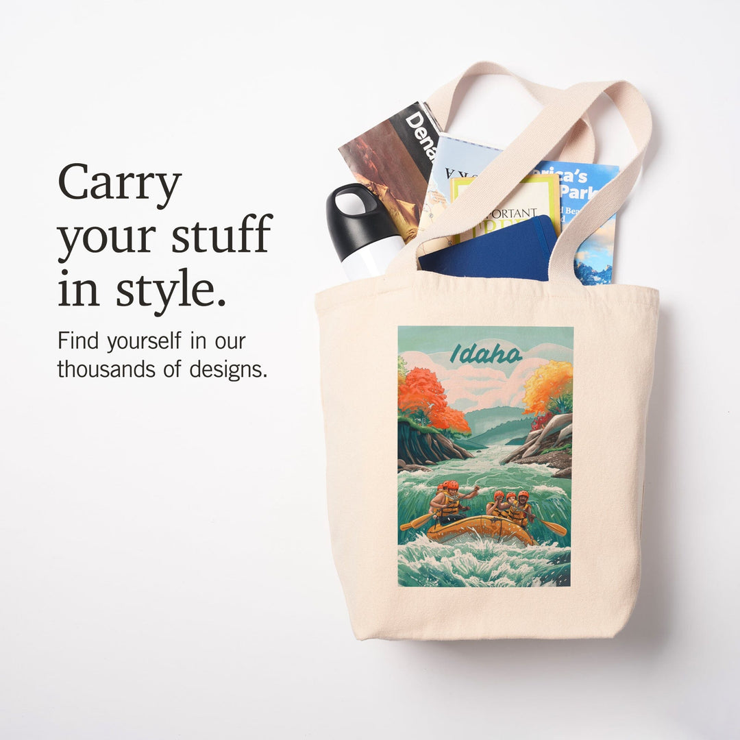 Idaho, Seek Adventure, River Rafting, Tote Bag Totes Lantern Press 