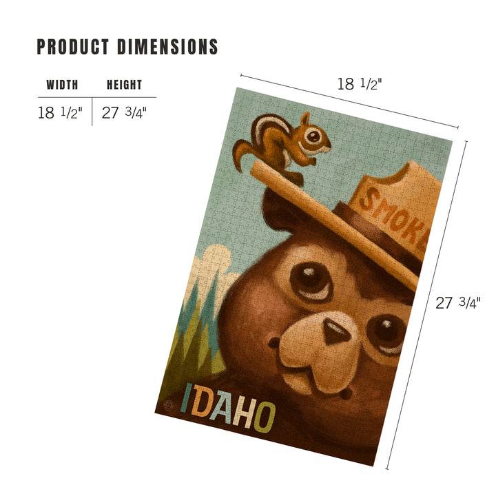 Idaho, Smokey Bear and Squirrel, Officially Licensed, Jigsaw Puzzle Puzzle Lantern Press 
