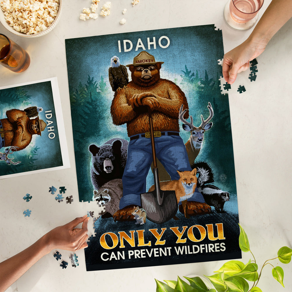 Idaho, Smokey Bear, Only You Can Prevent Wildfires, Officially Licensed, Jigsaw Puzzle Puzzle Lantern Press 
