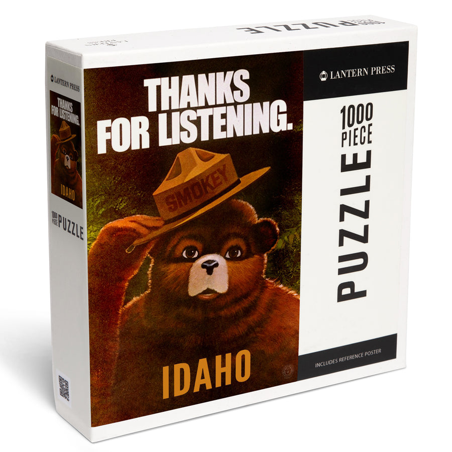 Idaho, Smokey Bear, Thanks for Listening, Officially Licensed Vintage Artwork, Jigsaw Puzzle Puzzle Lantern Press 