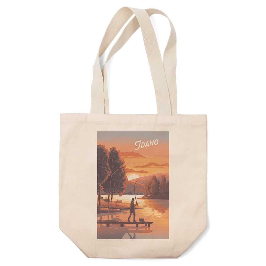 Idaho, This is Living, Fishing with Hills, Tote Bag Totes Lantern Press 