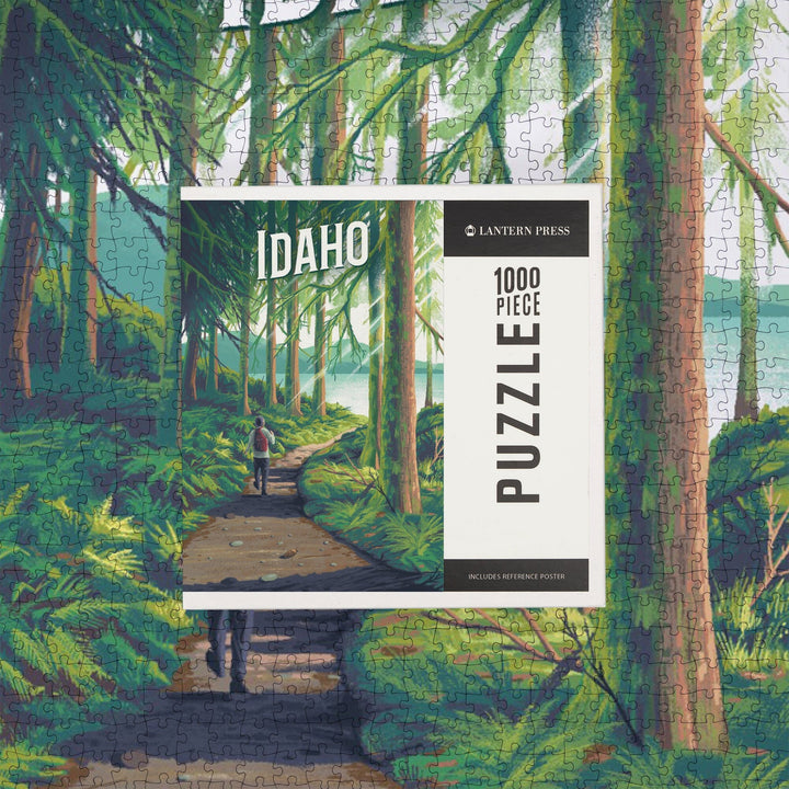 Idaho, Walk In The Woods, Day Hike, Jigsaw Puzzle Puzzle Lantern Press 