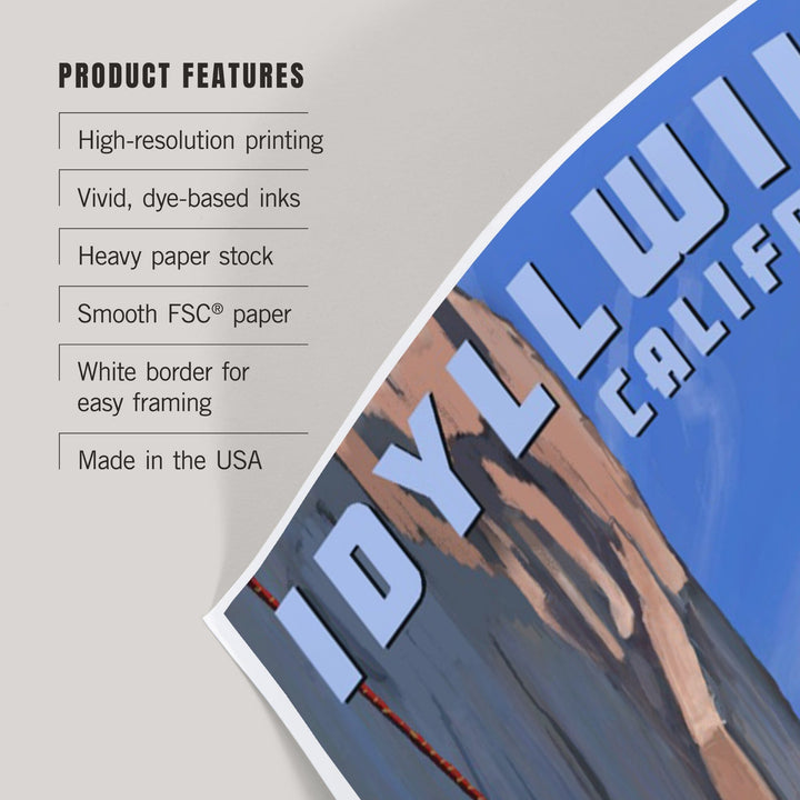 Idyllwild, California, Cliff Climber, Art & Giclee Prints Art Lantern Press 