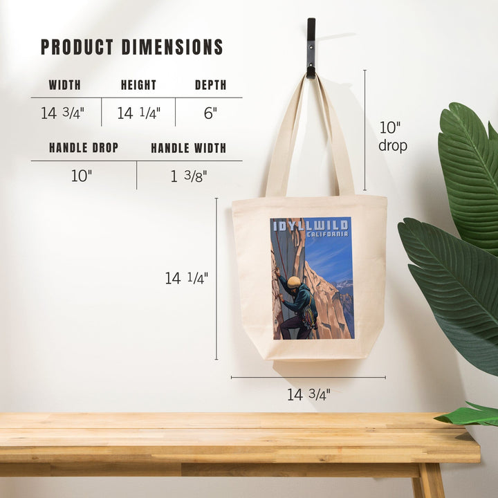 Idyllwild, California, Cliff Climber, Tote Bag Totes Lantern Press 