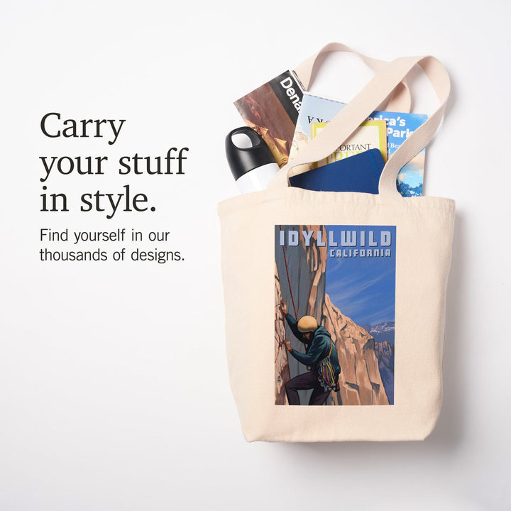 Idyllwild, California, Cliff Climber, Tote Bag Totes Lantern Press 