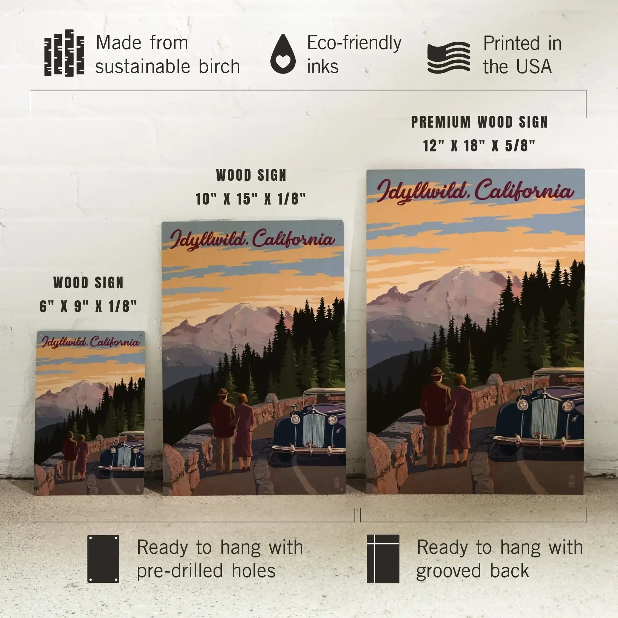 Idyllwild, California, The Mountains are Calling, Lantern Press Artwor