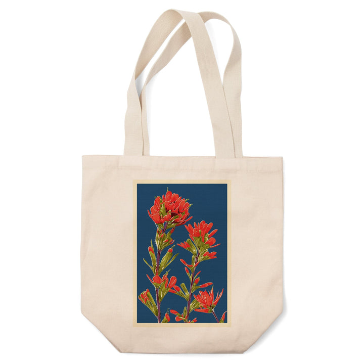 Indian Paintbrush, Letterpress, Tote Bag Totes Lantern Press 