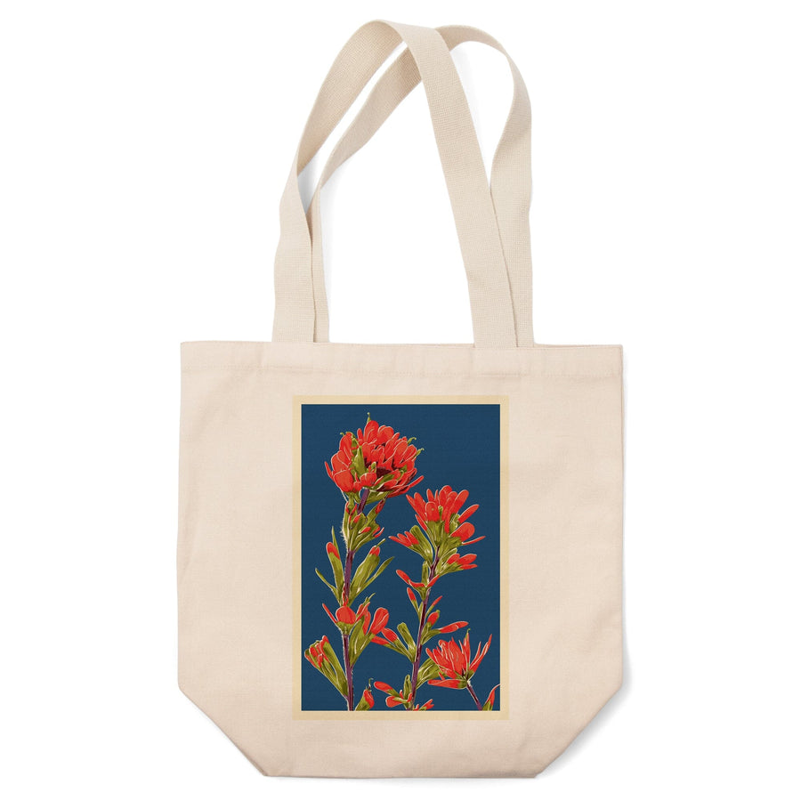 Indian Paintbrush, Letterpress, Tote Bag Totes Lantern Press 