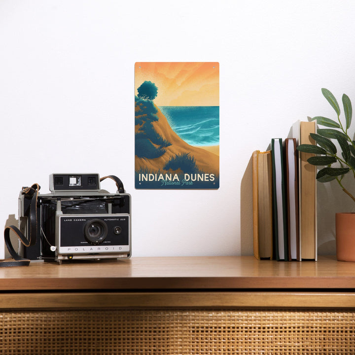 Indiana Dunes National Park, Indiana, Lithograph National Park Series, Metal Signs Metal Lantern Press 