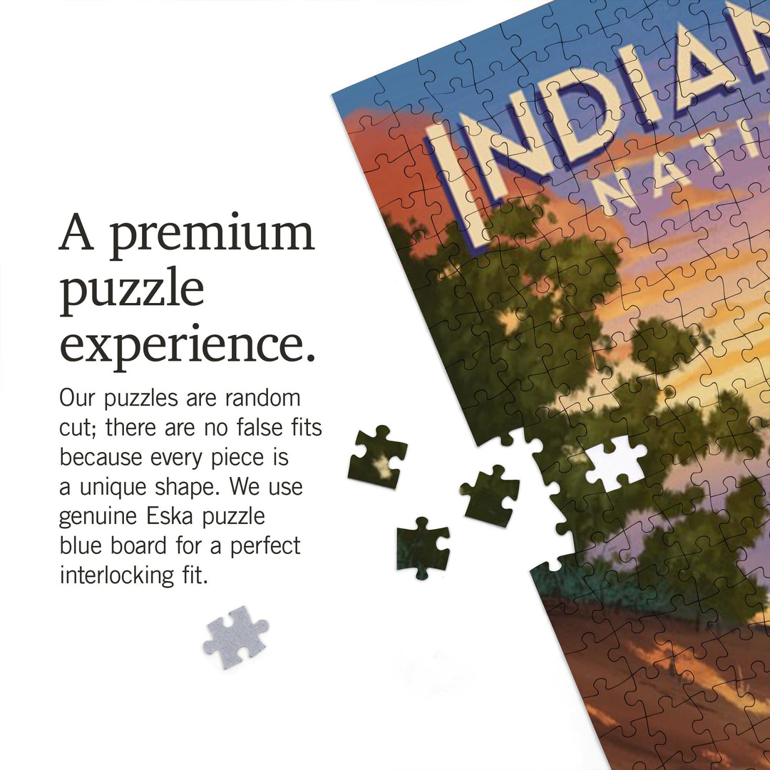 Indiana Dunes National Park, Indiana, Oil Painting, Jigsaw Puzzle Puzzle Lantern Press 