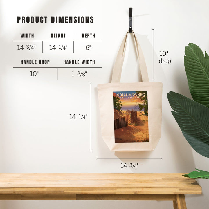 Indiana Dunes National Park, Indiana, Oil Painting, Tote Bag Totes Lantern Press 