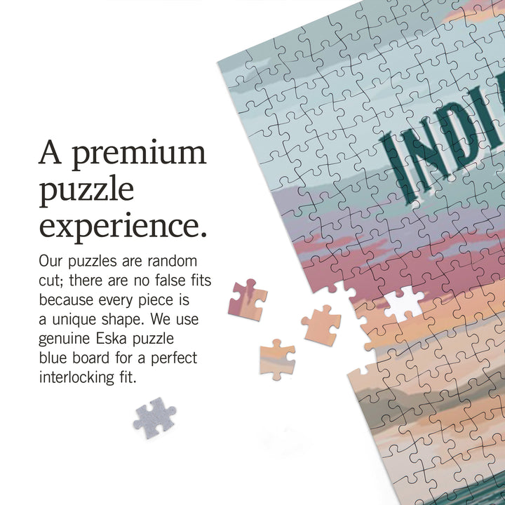 Indiana Dunes National Park, Indiana, Painterly National Park Series, Jigsaw Puzzle Puzzle Lantern Press 