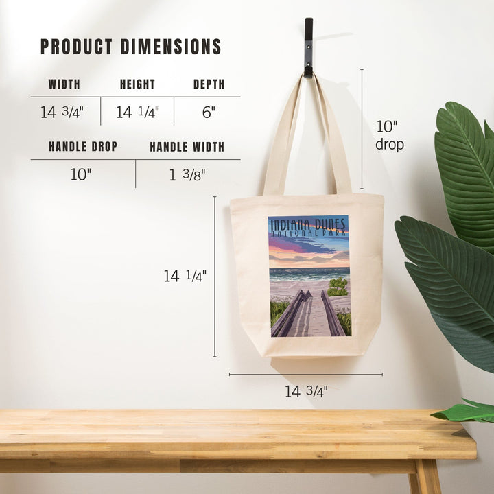 Indiana Dunes National Park, Lake Michigan, Beach Boardwalk Scene, Tote Bag Totes Lantern Press 