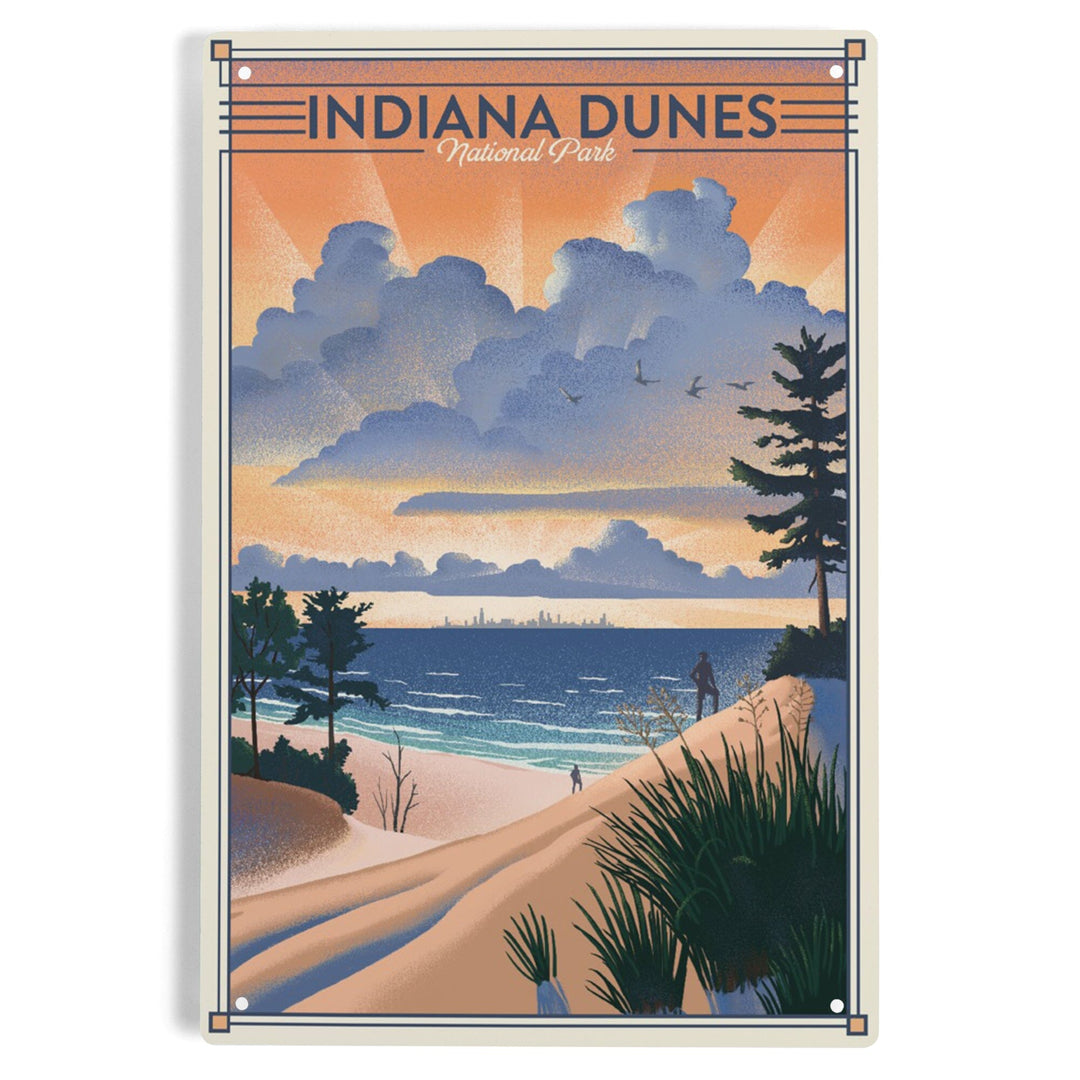 Indiana Dunes National Park, Lithograph, Metal Signs Metal Lantern Press 