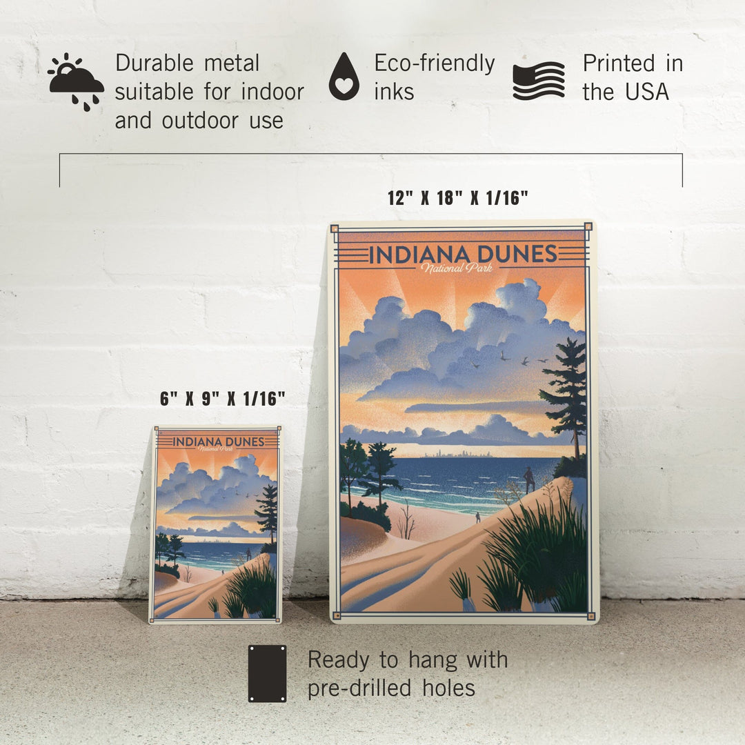 Indiana Dunes National Park, Lithograph, Metal Signs Metal Lantern Press 