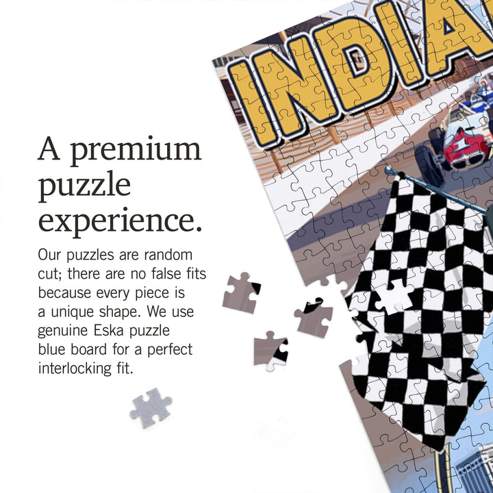 Indianapolis, Indiana, Montage Scenes, Jigsaw Puzzle Puzzle Lantern Press 