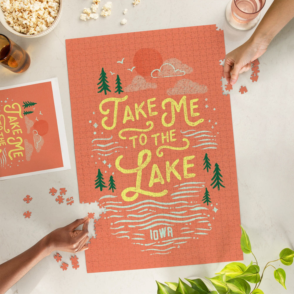 Iowa, Lake Life Series, Take Me To The Lake, Jigsaw Puzzle Puzzle Lantern Press 