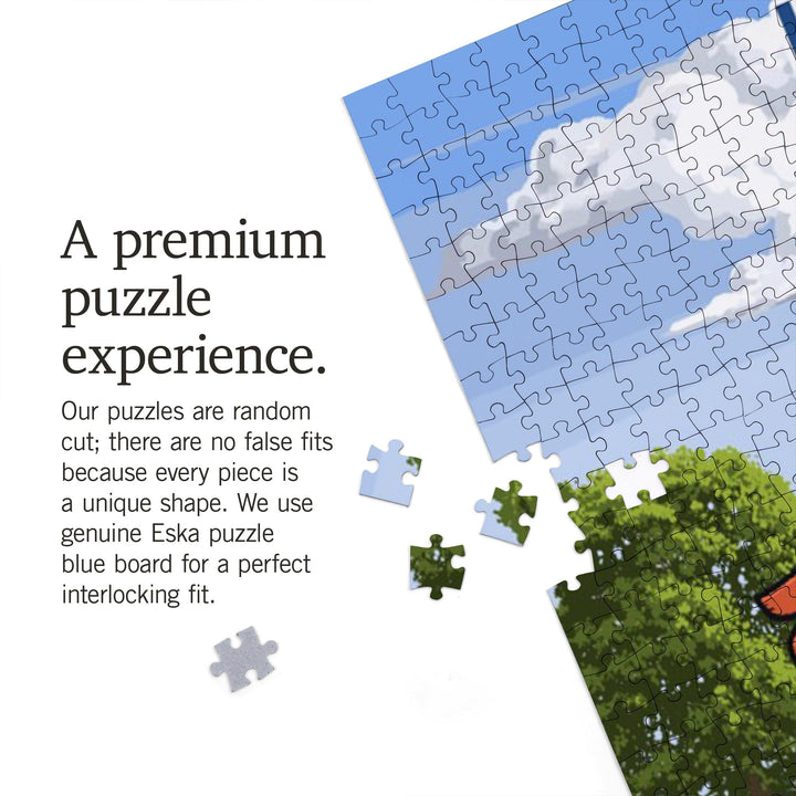 Iowa, Signpost, Orchard, Jigsaw Puzzle Puzzle Lantern Press 