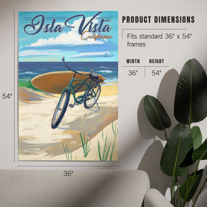 Isla Vista, California, Beach Cruiser on Beach, Art & Giclee Prints Art Lantern Press 