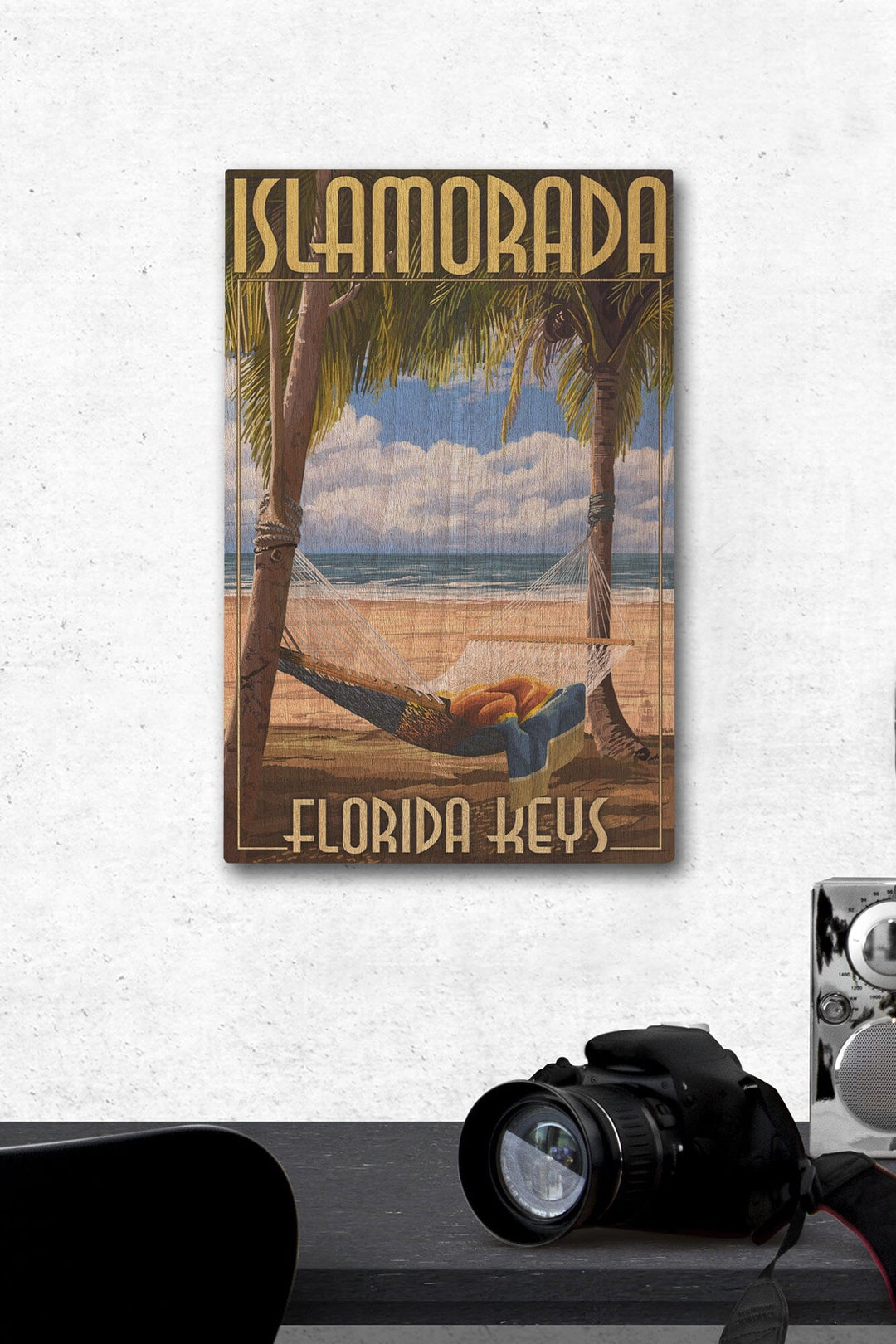 Islamorada, Florida Keys, Hammock Scene, Lantern Press Artwork, Wood Signs and Postcards Wood Lantern Press 12 x 18 Wood Gallery Print 